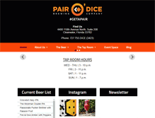 Tablet Screenshot of pairodicebrewing.com